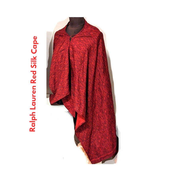 ralph lauren silk poncho